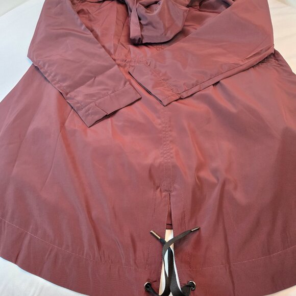BAGATELLE Women's Water Repellent Spring Packable Rain Coat Sz: M - Merlot - Picture 5 of 11